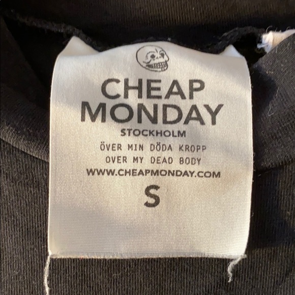 Cheap Monday Black Crop Tee Size: S - Picture 2 of 3